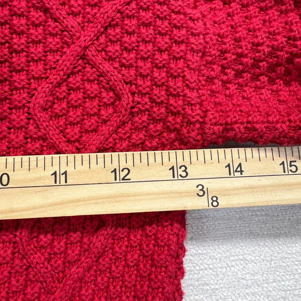 Baby Gap Red Cable Knit Ruffle‎ Sweater 5 Years Toddler Cozy Cotton